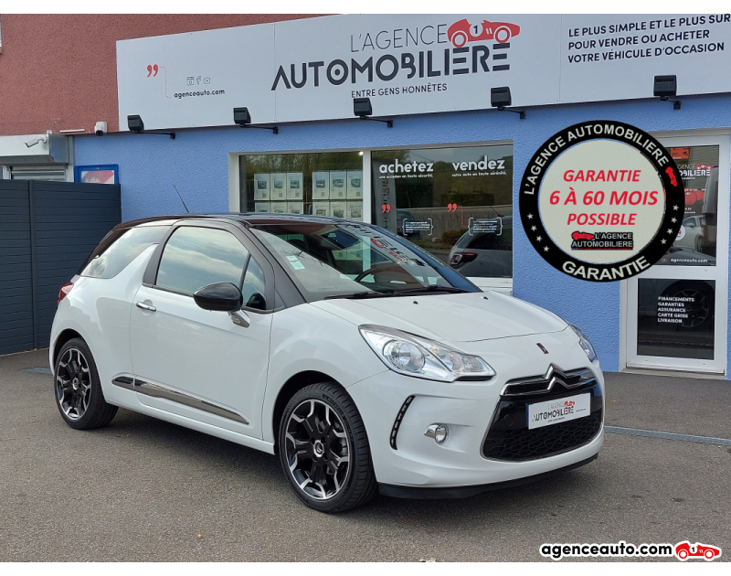 Achat voiture occasion, Auto occasion pas cher | Agence Auto Citroen DS3 1.6 e-HDI 92 CV SO CHIC 1ERE MAIN Blanc Année 2014 Manuelle Diesel